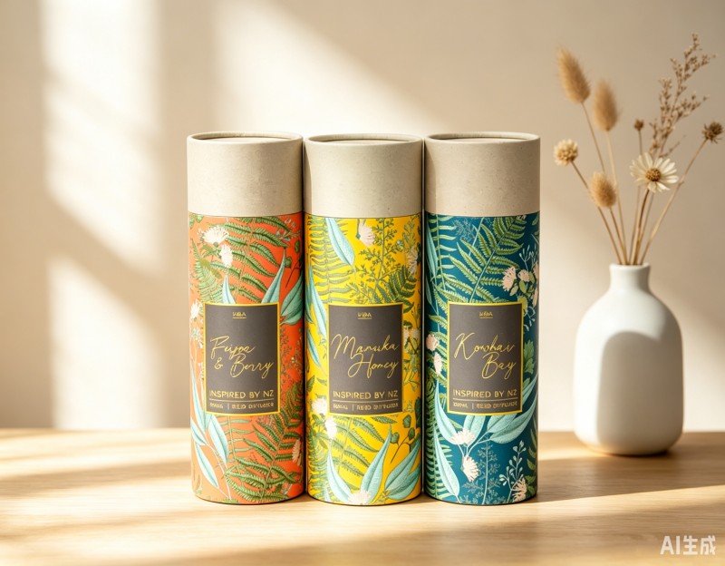 Eco-friendly Candle Foil Luxury Paper Cylinder Packaging