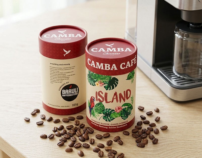 Custom Printed Airtight Composite Paper Can for Coffee Beans & Ground Coffee Packaging